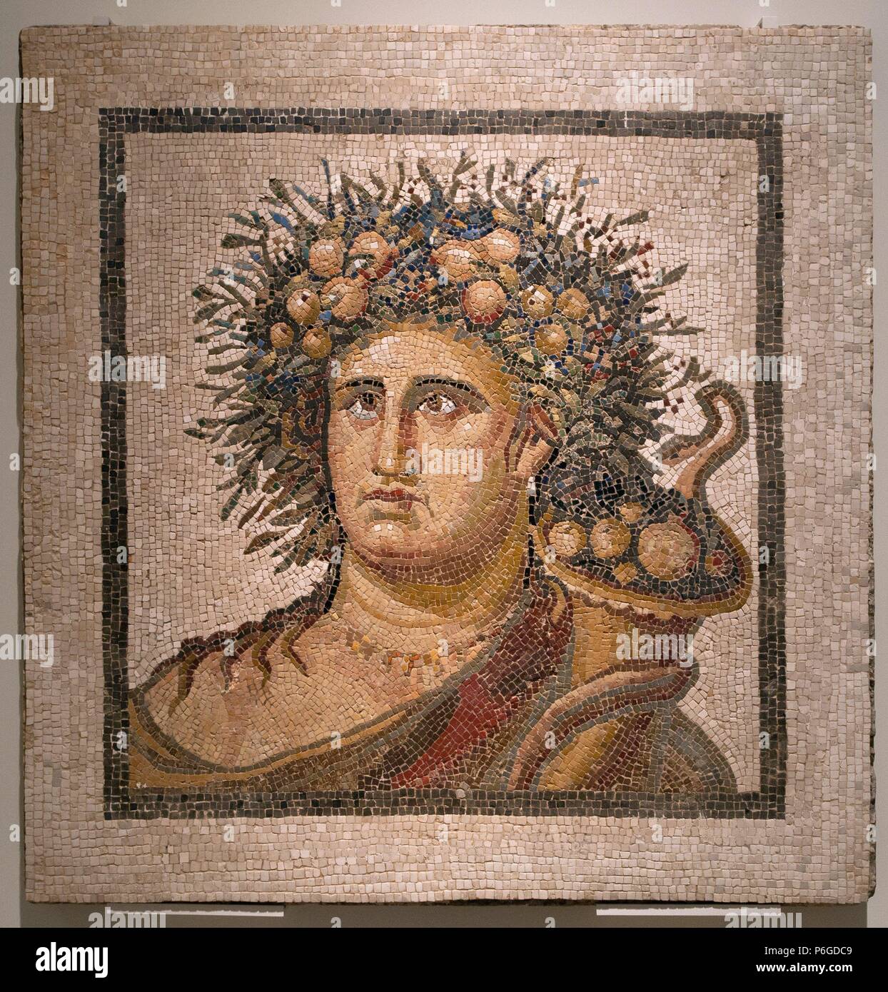 . Mosaico GENIO DEL AÑO. Arte romano, siglo II d.C.. Procedencia ...