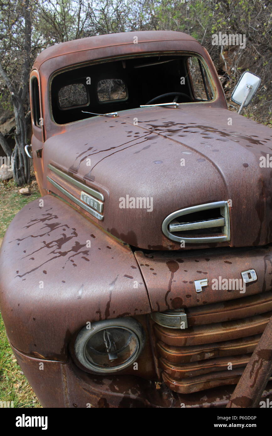 abandoned car Zion national park Stock Photo Alamy