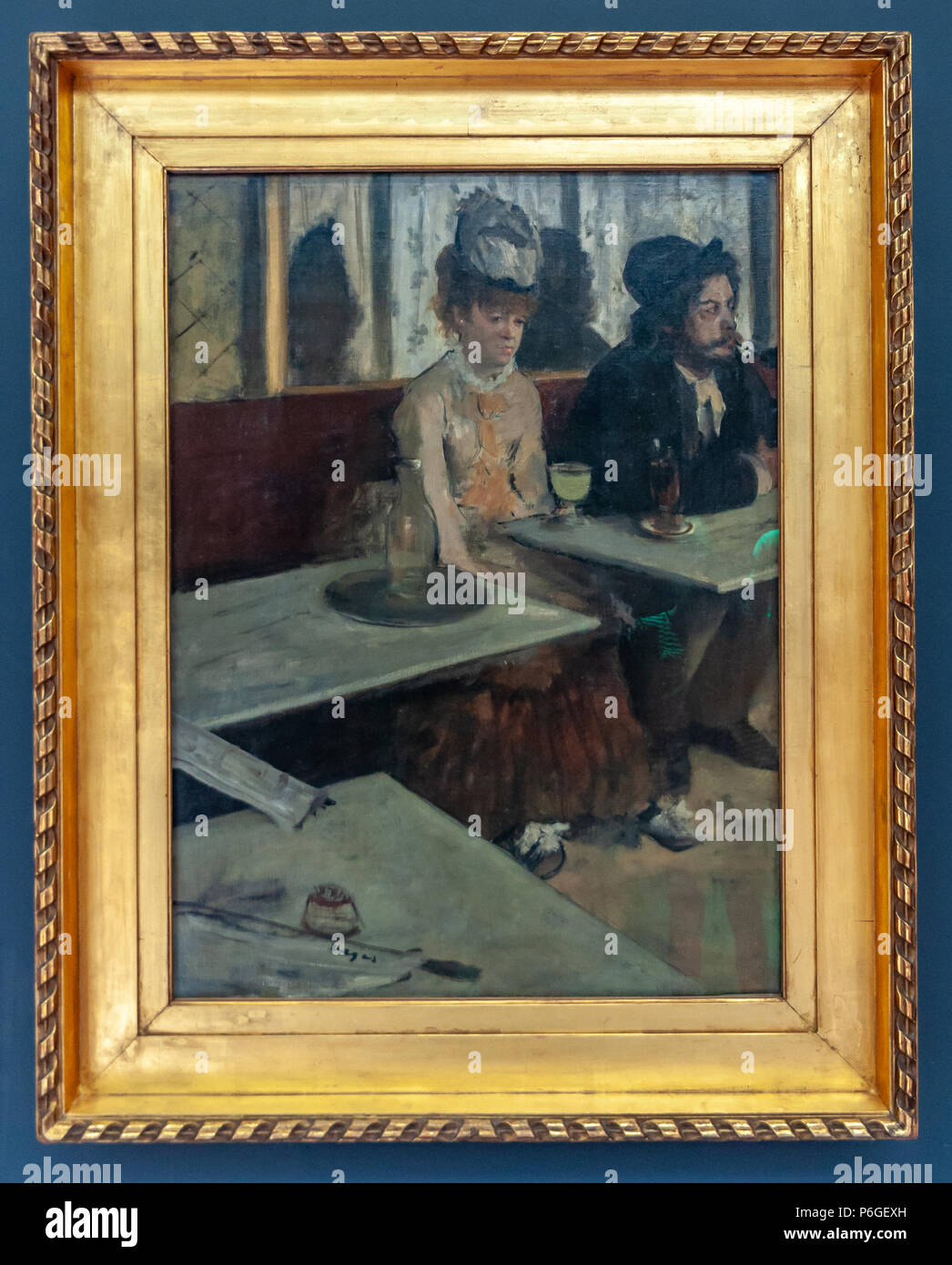 L'Absinthe by Degas Stock Photo
