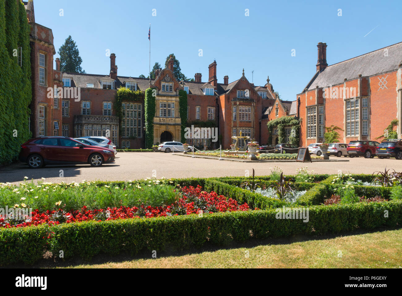 Tylney Hall, an upscale hotel in a Victorian Mansion set in parkland in Hampshire, UK Stock Photo