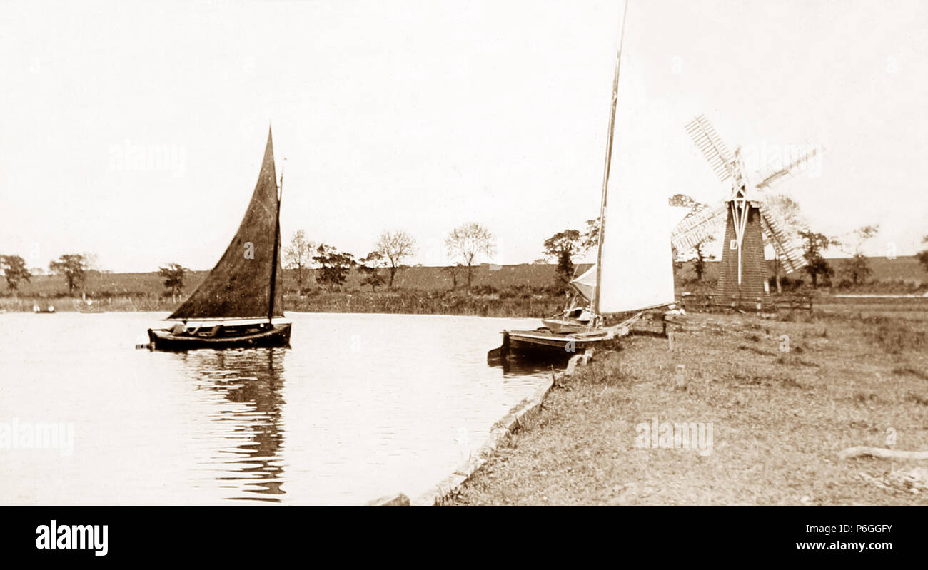 Potter Heigham Windmill, Norfolk, early 1900s Stock Photo Alamy