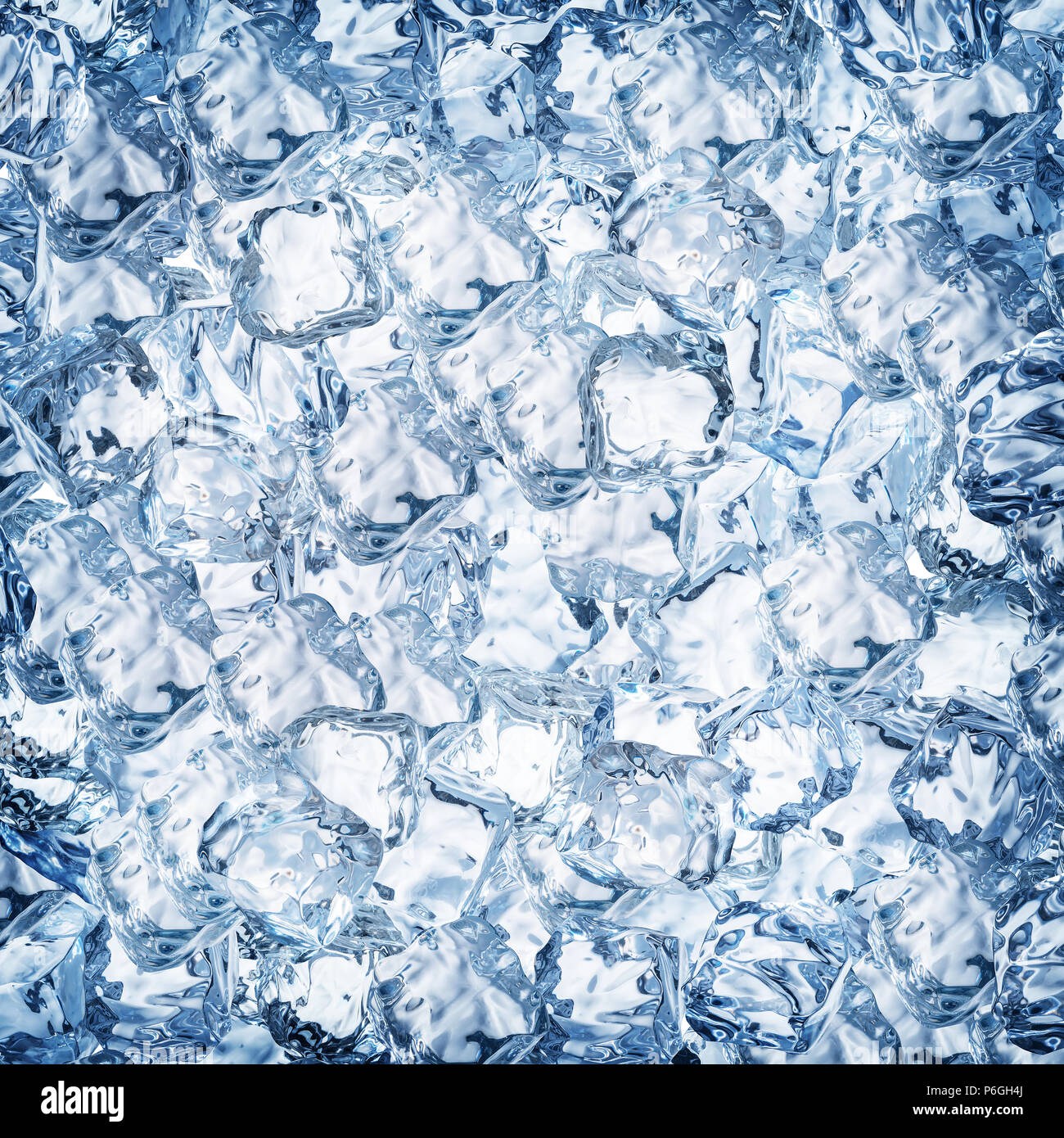 Perfect ice cube background. Top view Stock Photo - Alamy