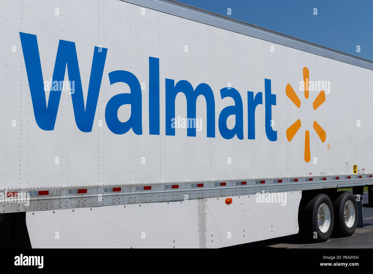 Ft. Wayne Circa June 2018 Walmart Tractor Trailer. Walmart is