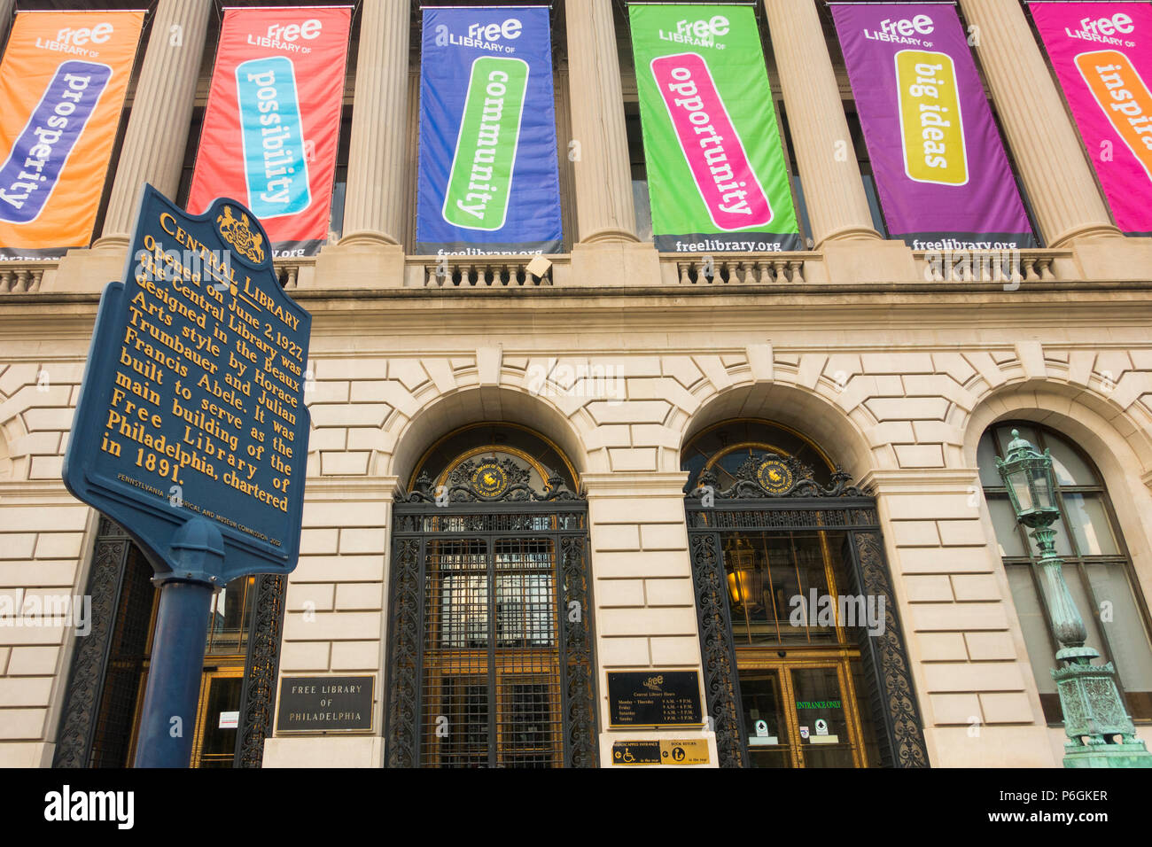 Free Library of Philadelphia in Pennsylvania Stock Photo Alamy