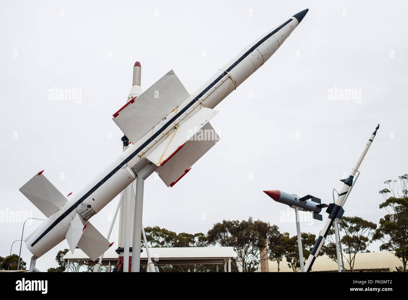 Woomera rocket range outdoor museum, Australia Stock Photo