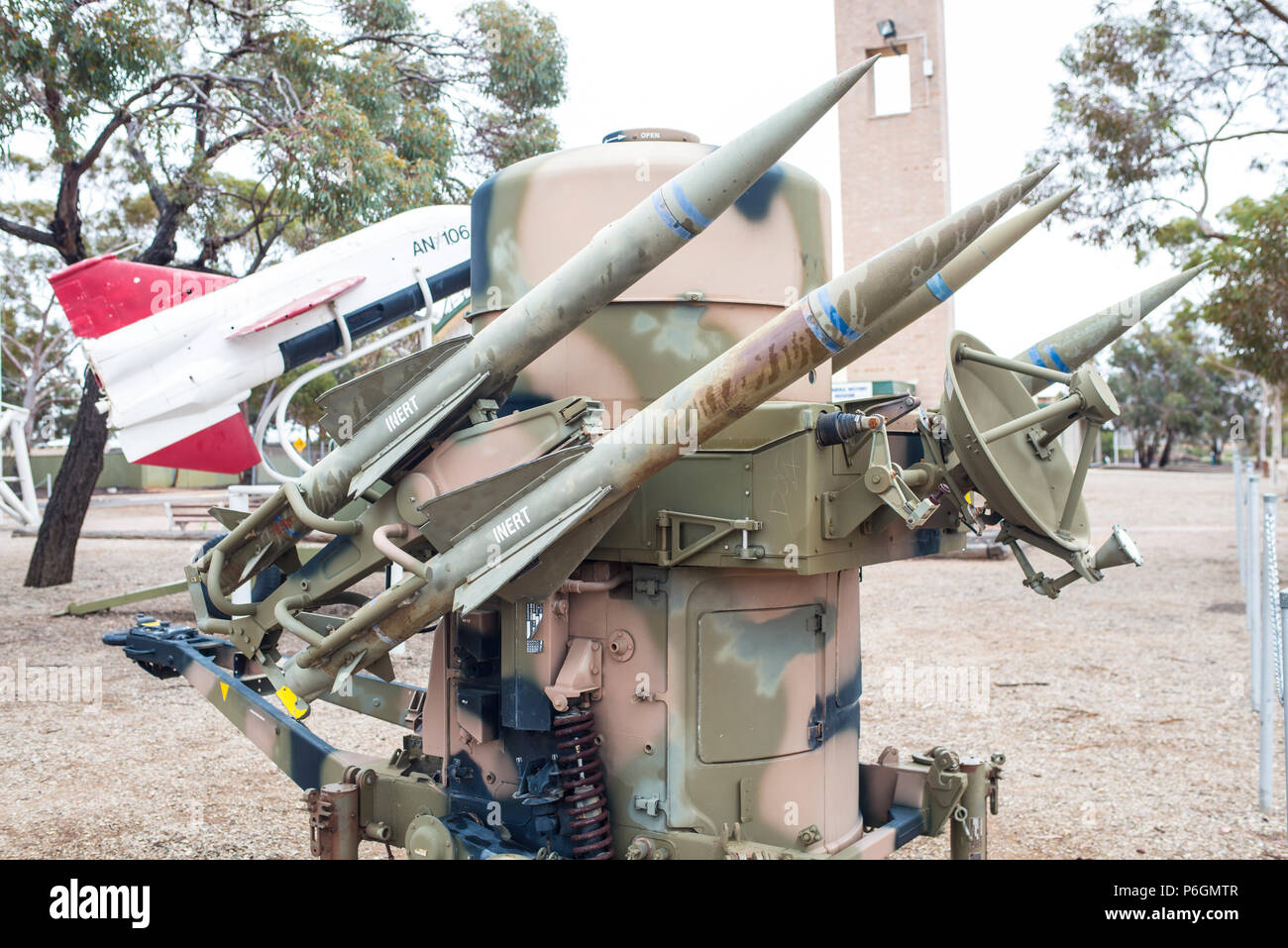 Woomera rocket range outdoor museum, Australia Stock Photo