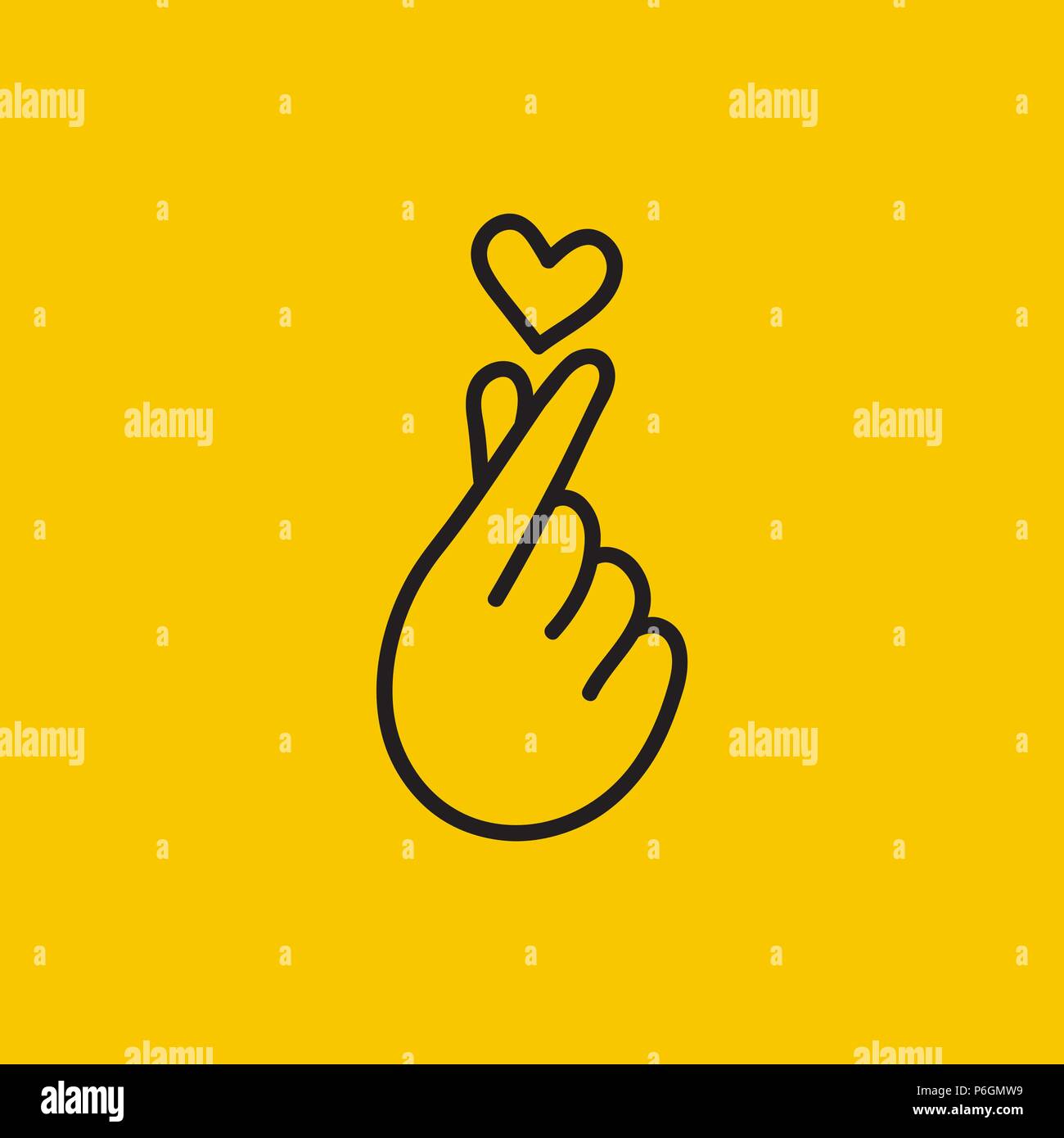 Download Korean heart, love symbol, fingers making small heart ...