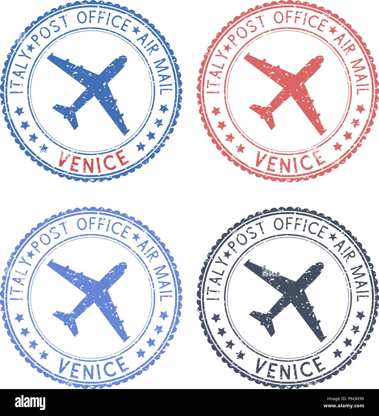 Venice, Italy postmarks Stock Vector