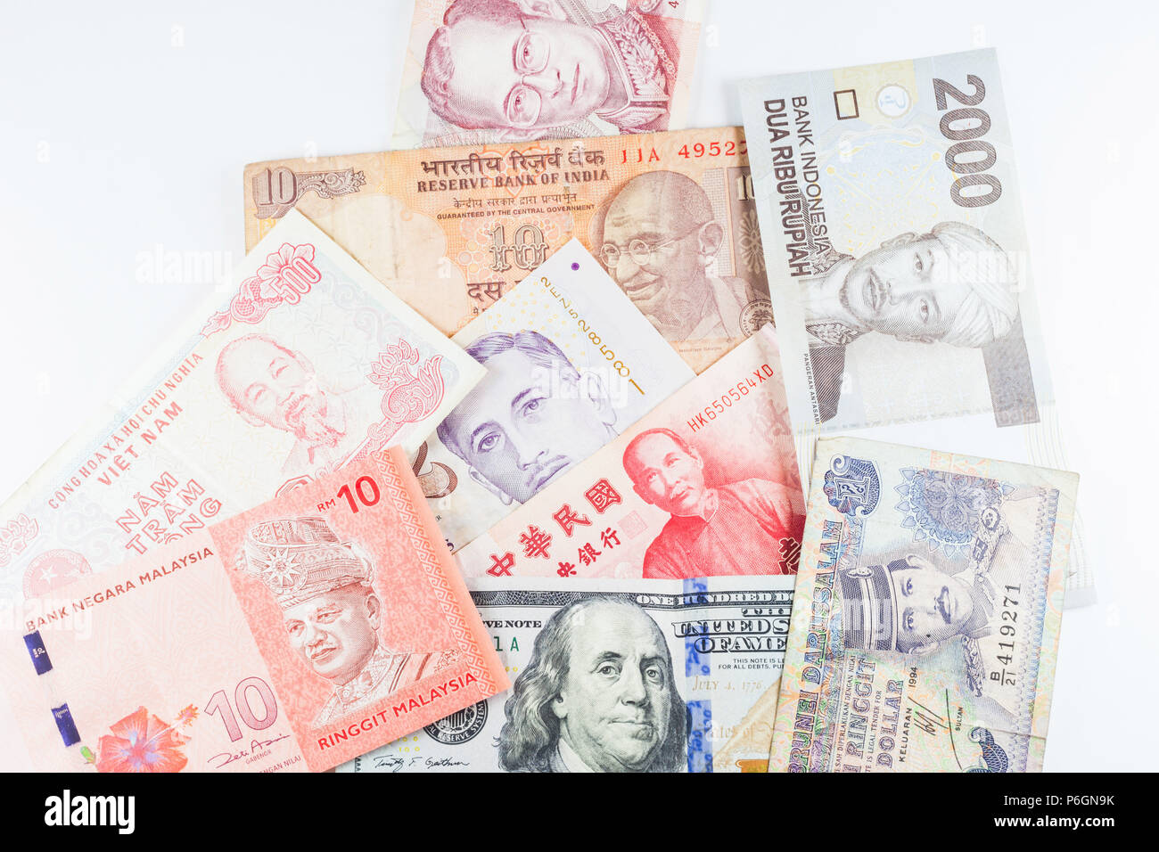 Multiple Currencies Banknotes As Colorful Background Showed The Global ...