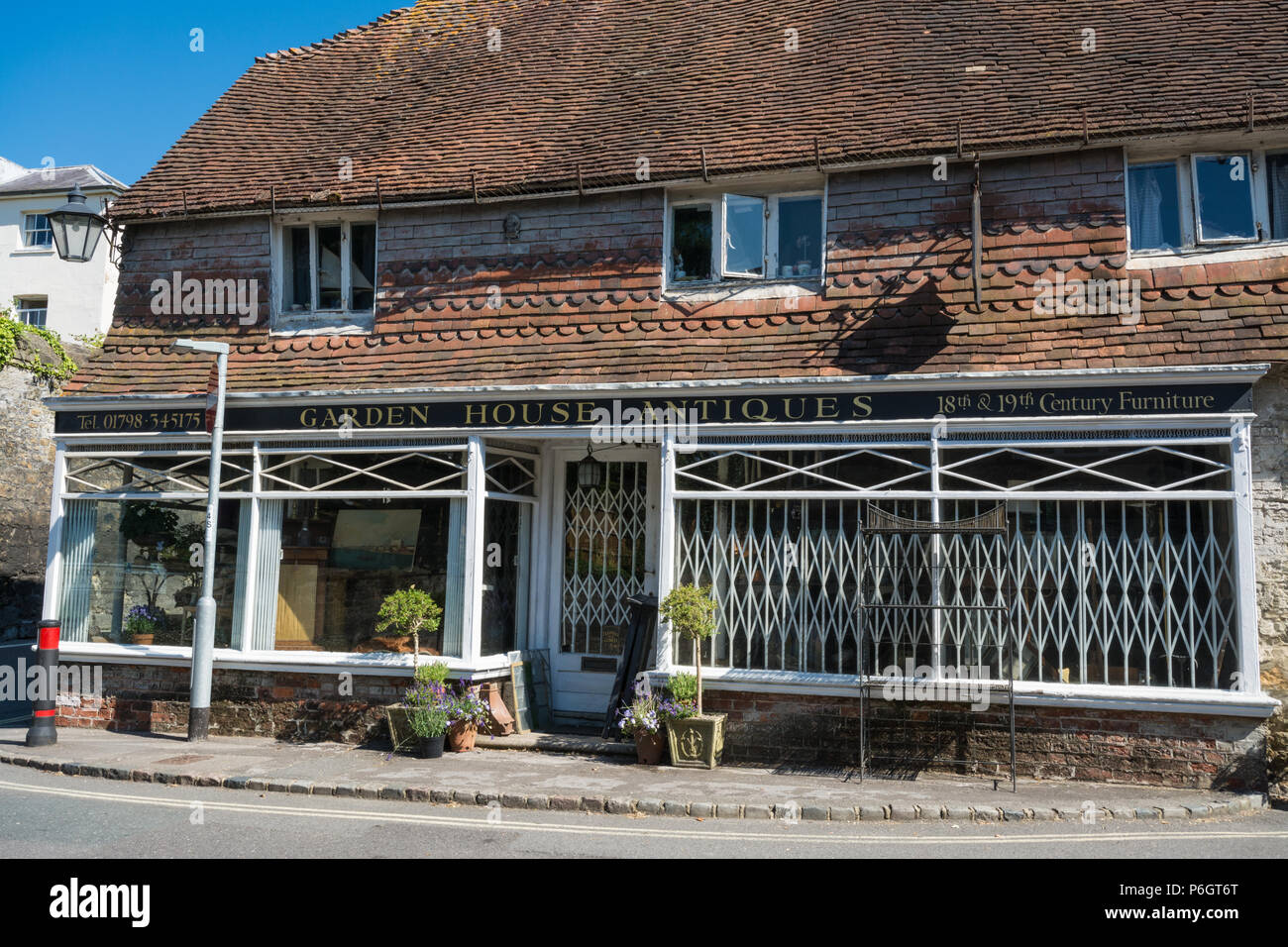 Garden house antiques shop selling 18th and 19th century furniture in