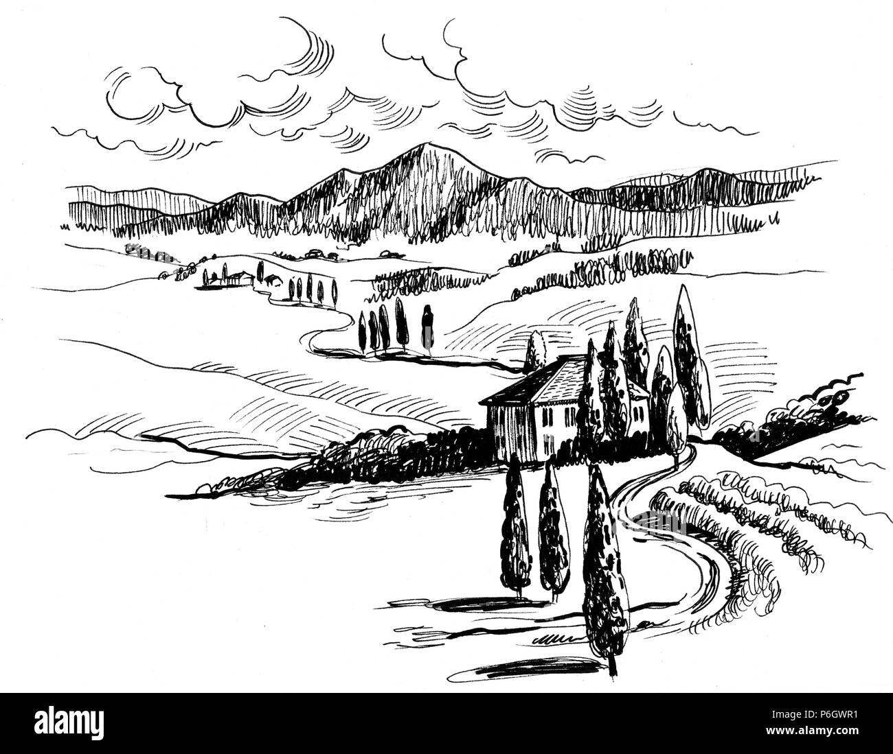 Landscape Illustration Drawing Images