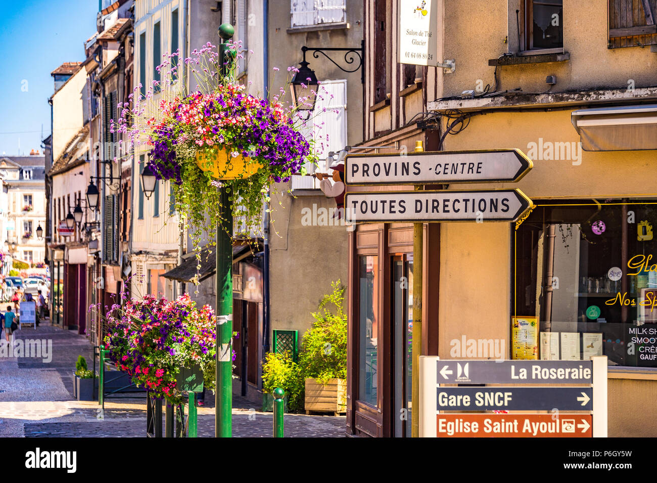 Houses And Streets Of The Lower Part Of Town In Provins France