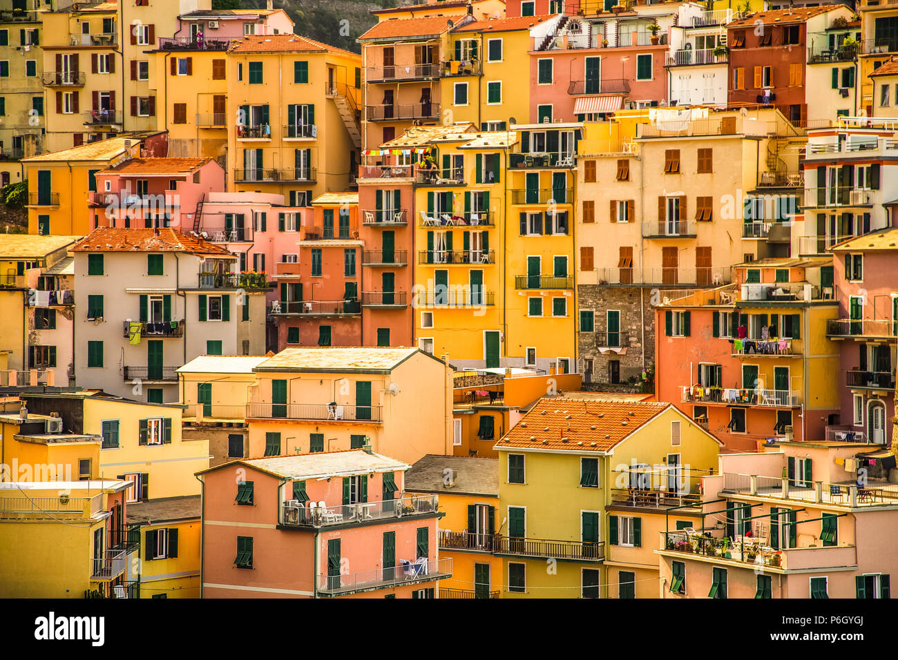 colorful houses of fishing village in Italy Stock Photo - Alamy