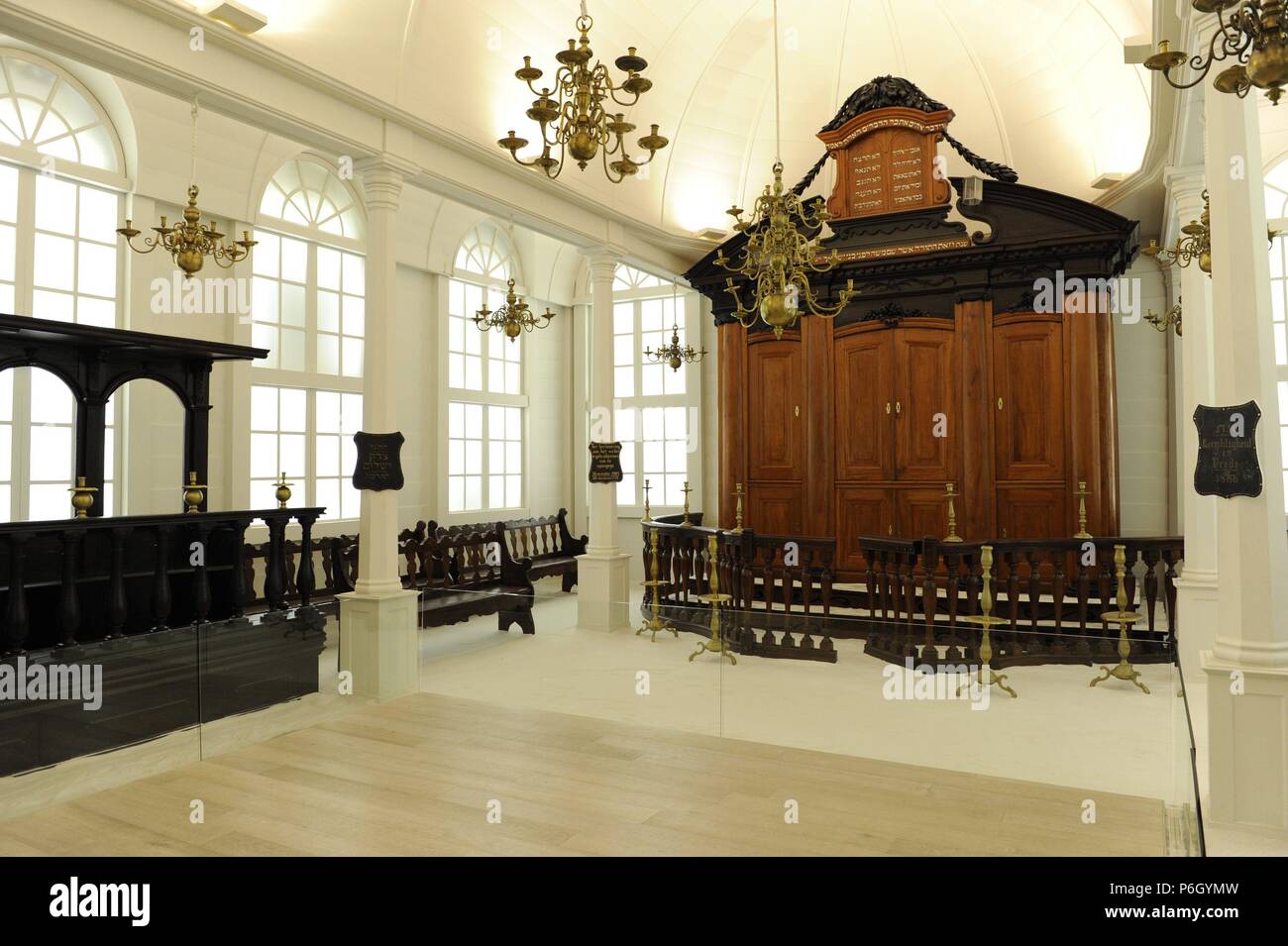 Israel Museum. Jerusalem. Room dedicated to Hebrew synagogues. View of ...