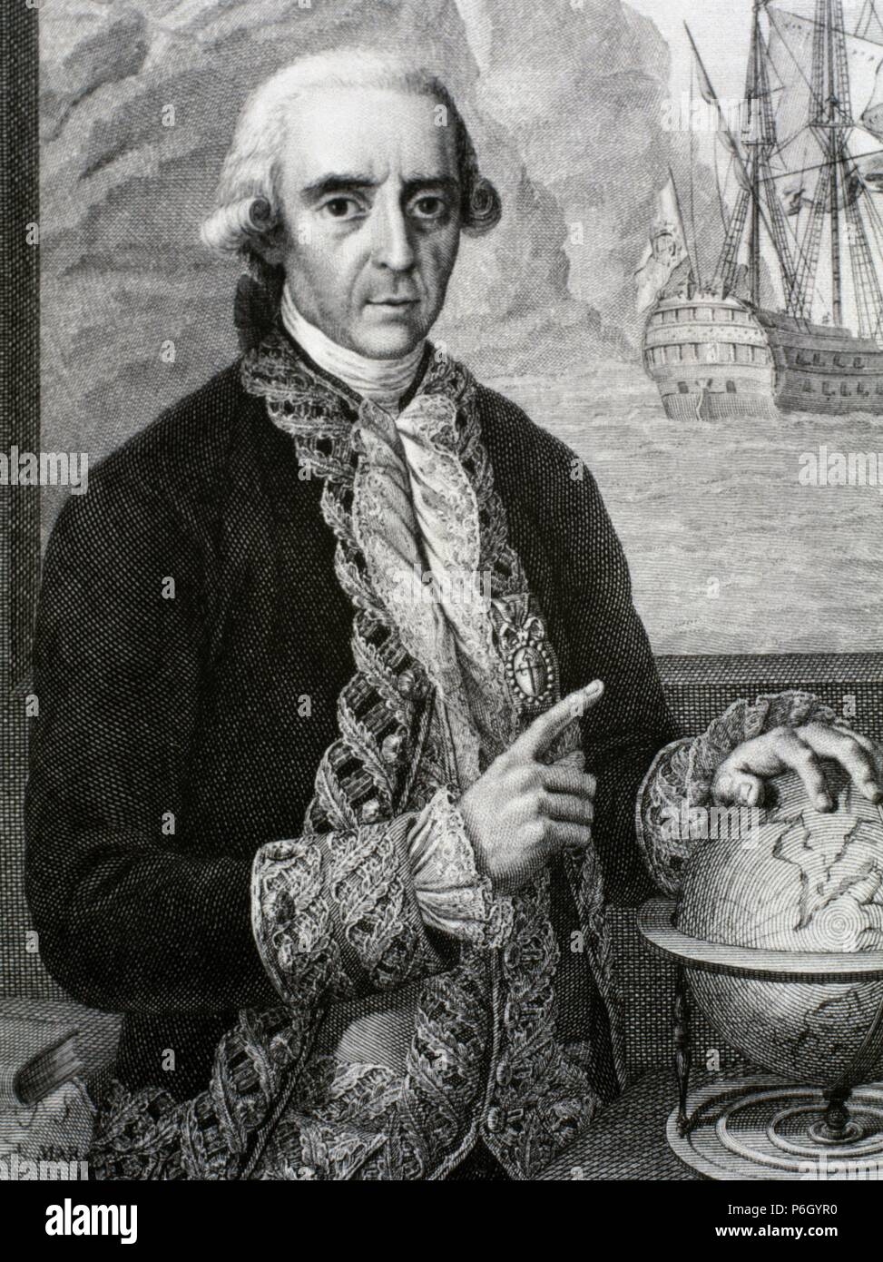 Antonio de Ulloa (1716-1795). Spanish general, explorer, astronomer and 