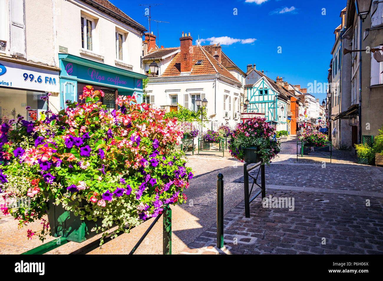 Houses And Streets Of The Lower Part Of Town In Provins France