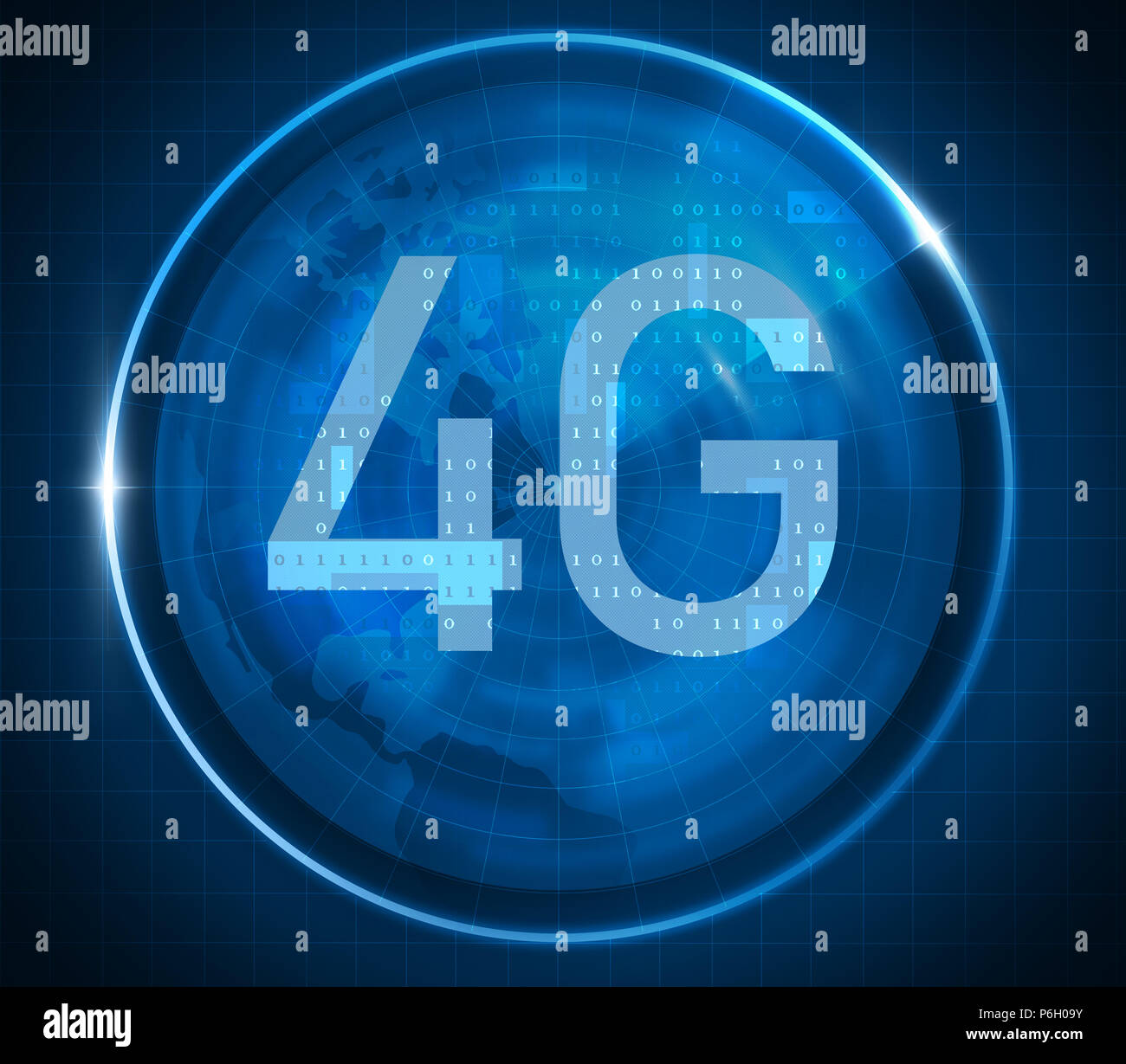 4G symbol on digital background Stock Photo - Alamy