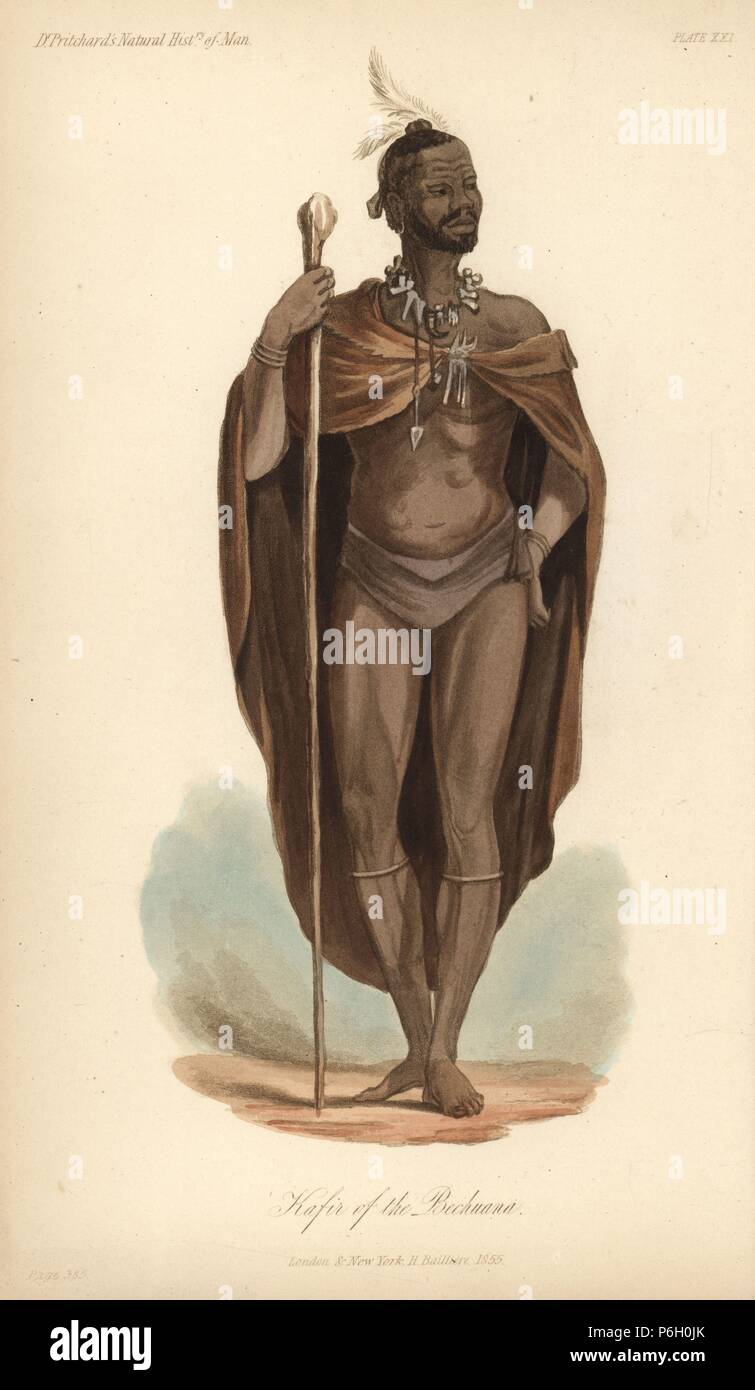 Tswana male deals traditional attire