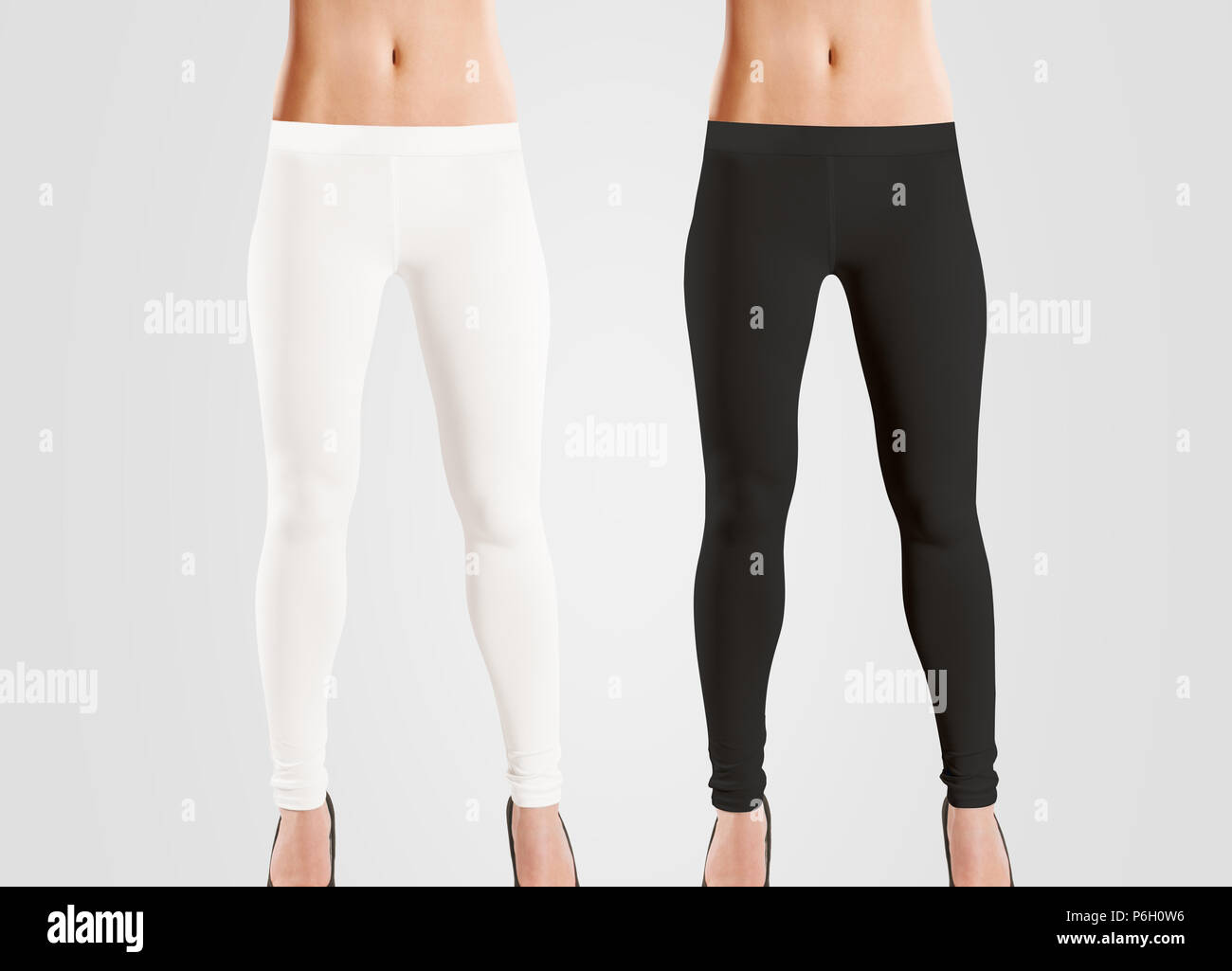 Female wearing grey leggings white hi-res stock photography and images -  Alamy