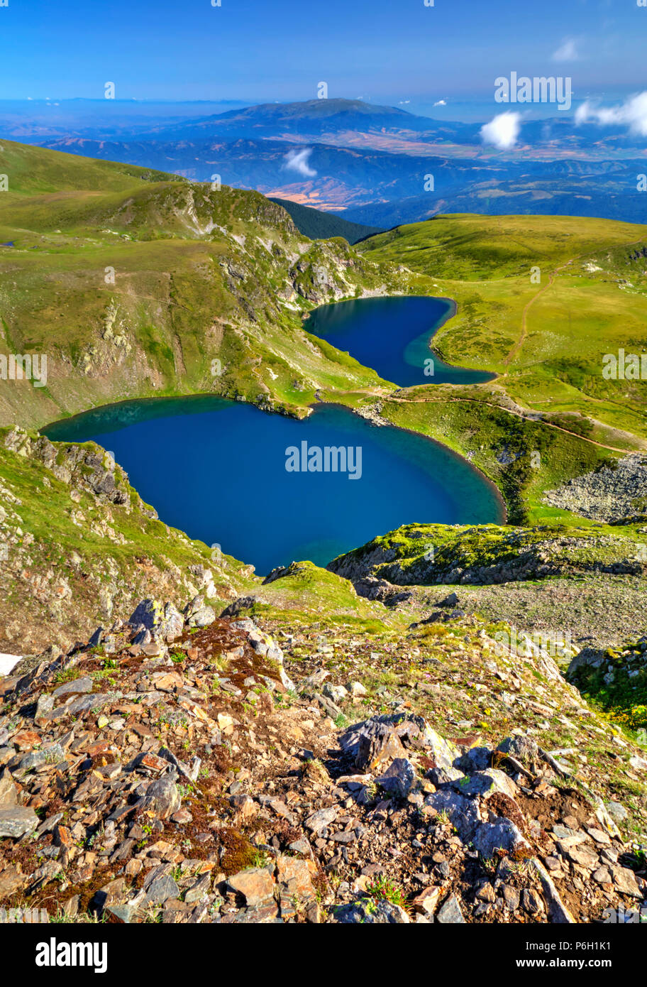 Beautiful landscape with mountain lakes Stock Photo - Alamy