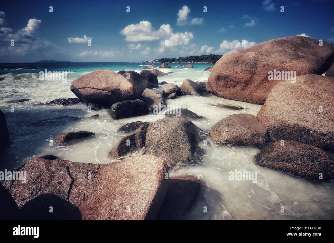 Strand Anse Lazio, Praslin, Seychellen, Afrika, Indischer Ozean Stock Photo