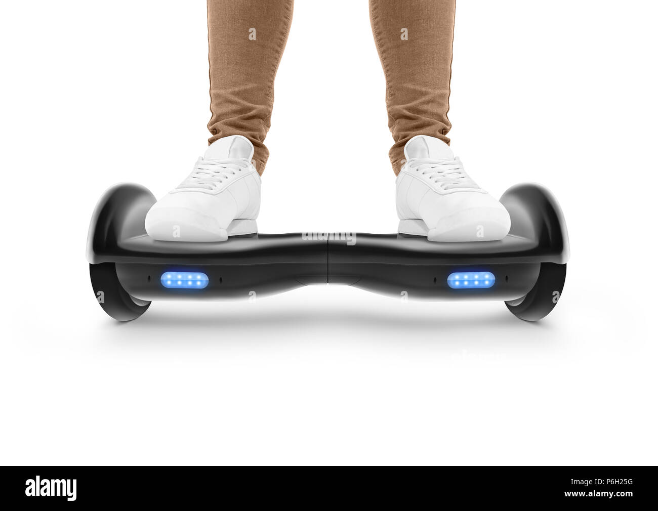 Gyro scoter drive. Two wheel transport device. Electriic hyroscooter  driving. Person self balancing hoverboard. Driving giroscooter. Hyroscooter  Stock Photo - Alamy