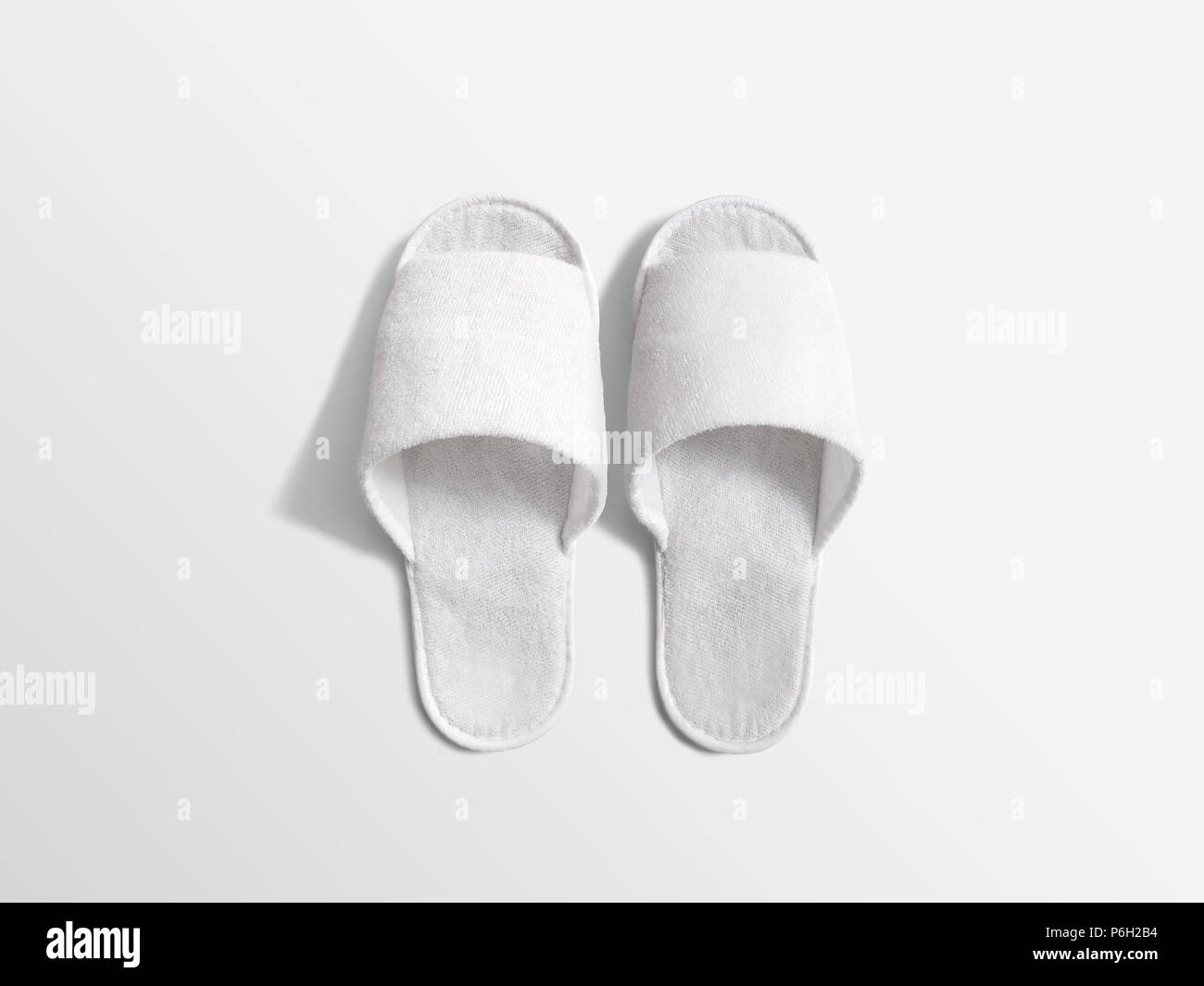 Download Pair of blank white home slippers, design mockup. House ...