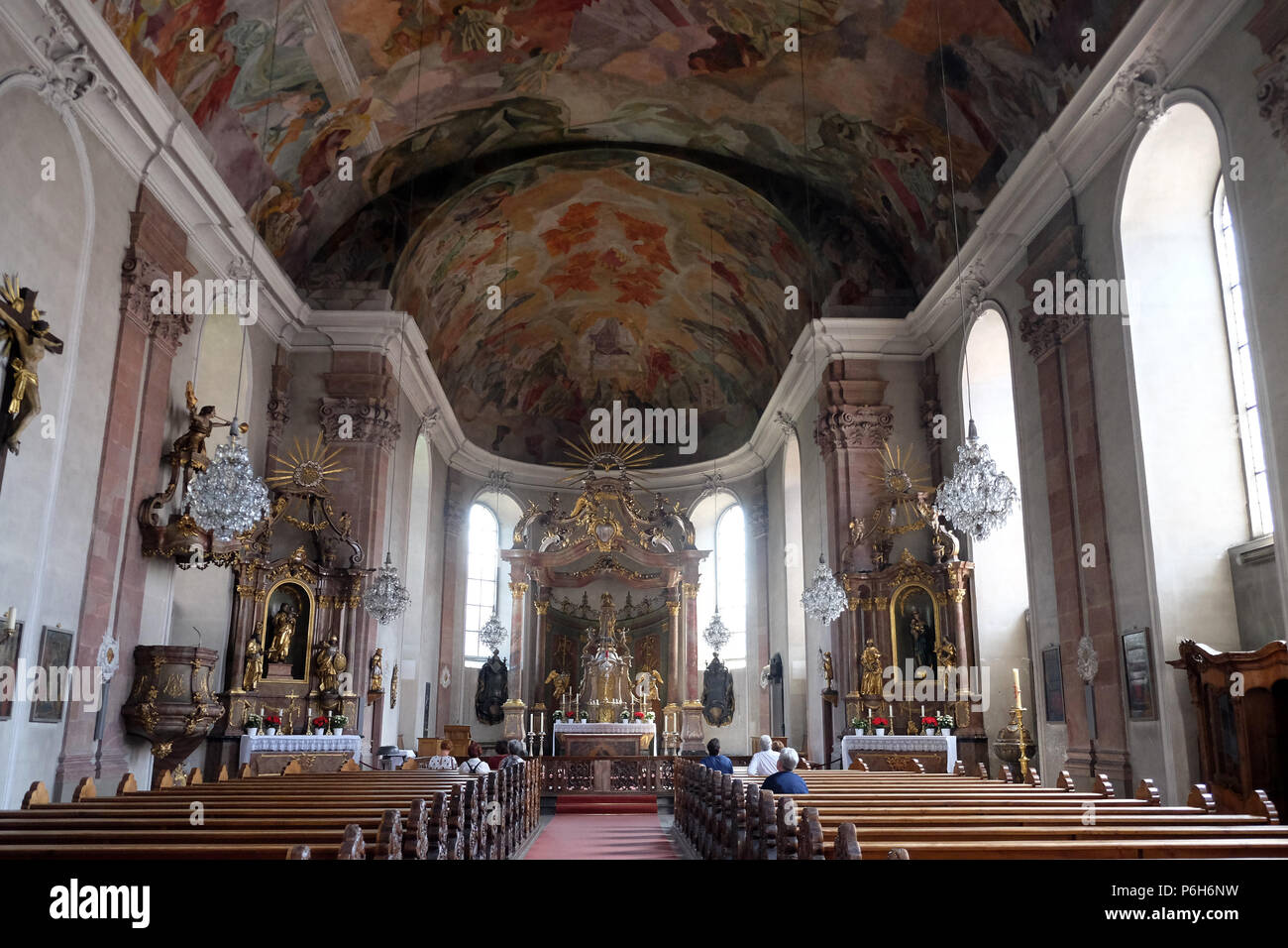 Our Lady church in Aschaffenburg, Germany Stock Photo - Alamy