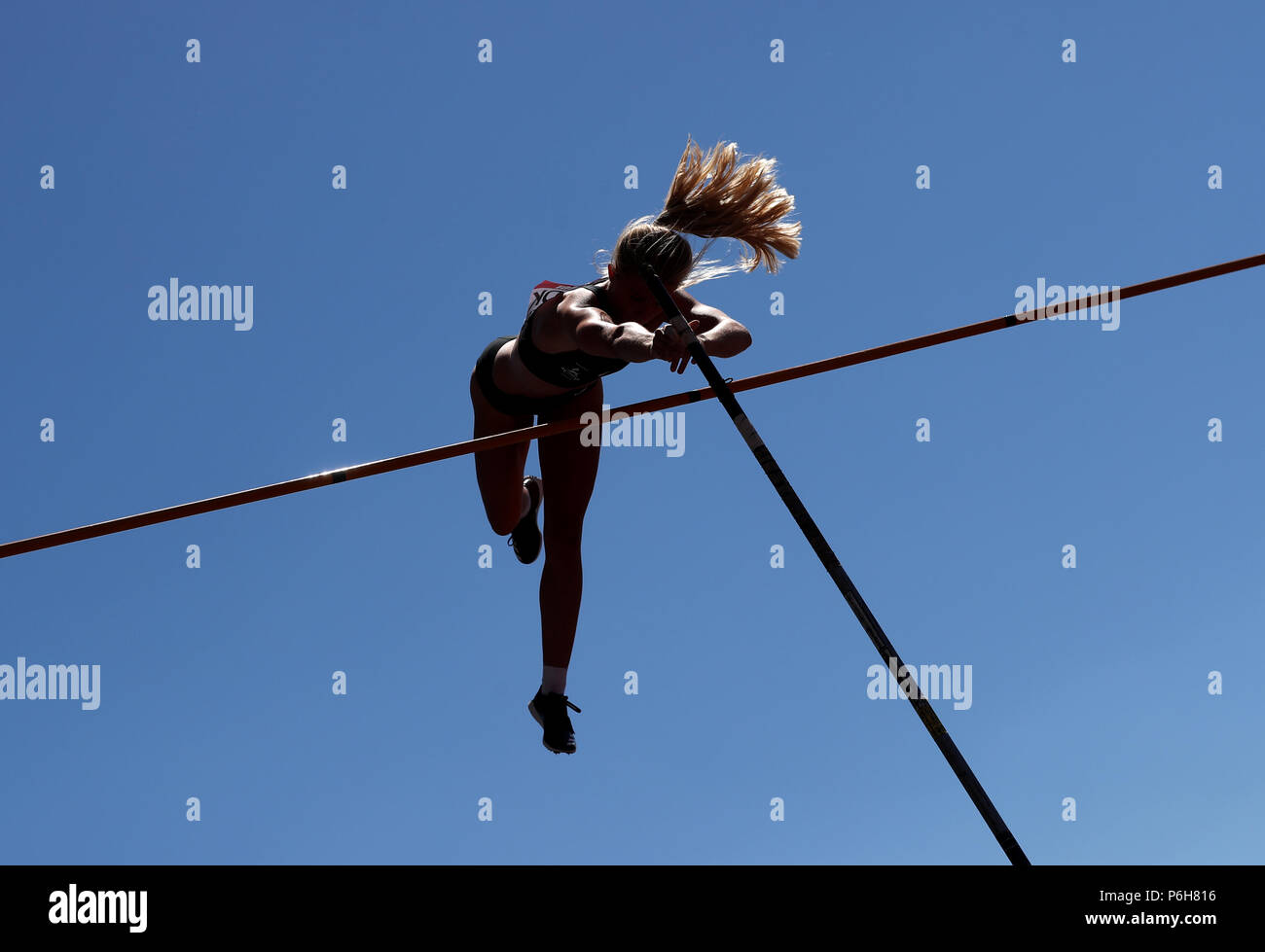 Great Britain's Sophie Cook in action during the Women's Pole Vault ...