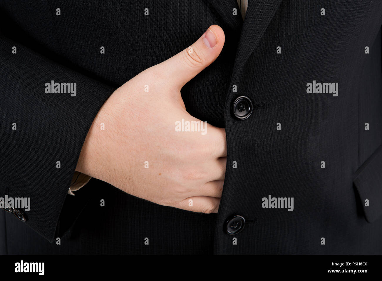Hand on jacket hi-res stock photography and images - Alamy