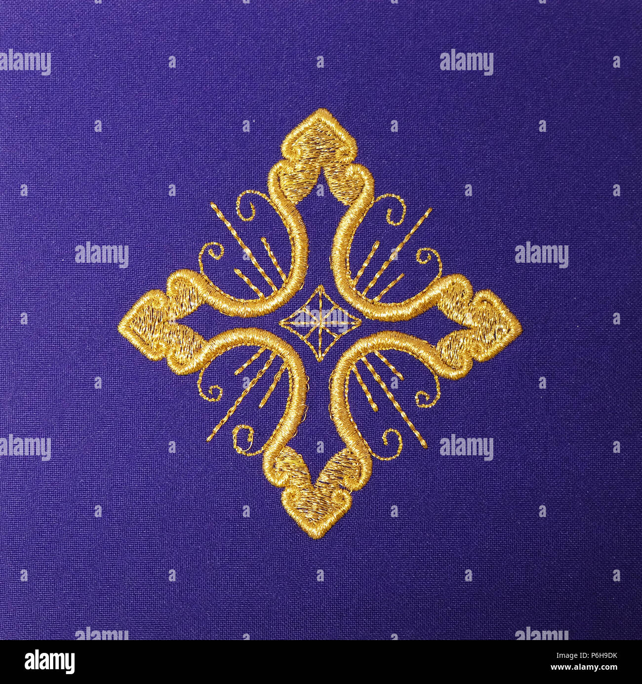 Cross, detail of church vestment made by the Sisters of Charity of