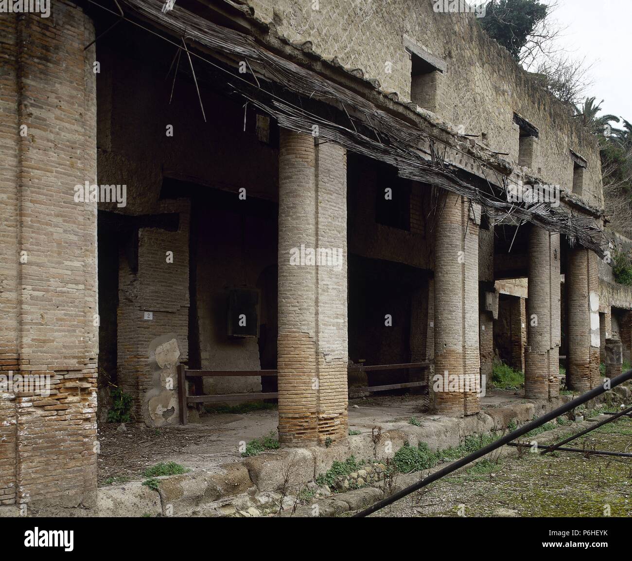 Italy. Herculaneum. House next to the Forum. Ruins. Stock Photo