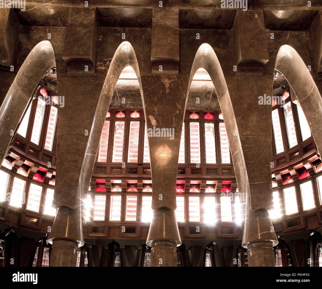 Palau Güell. smoking room Stock Photo - Alamy