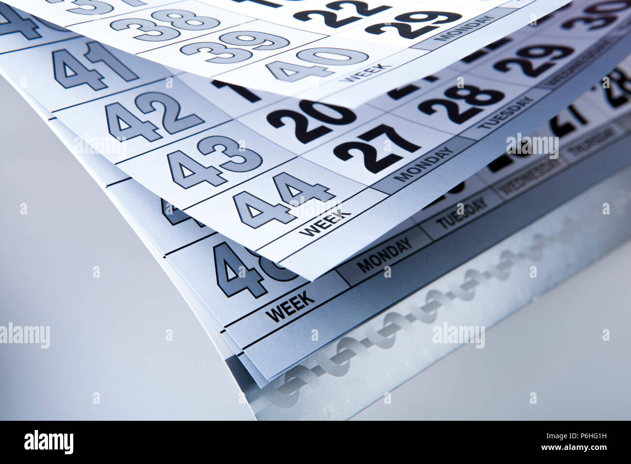wall calendar calendar with the number of days close-up Stock Photo - Alamy