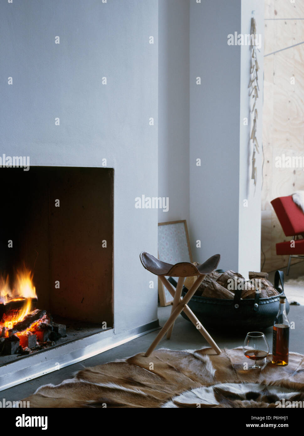 Cowhide folding online stool