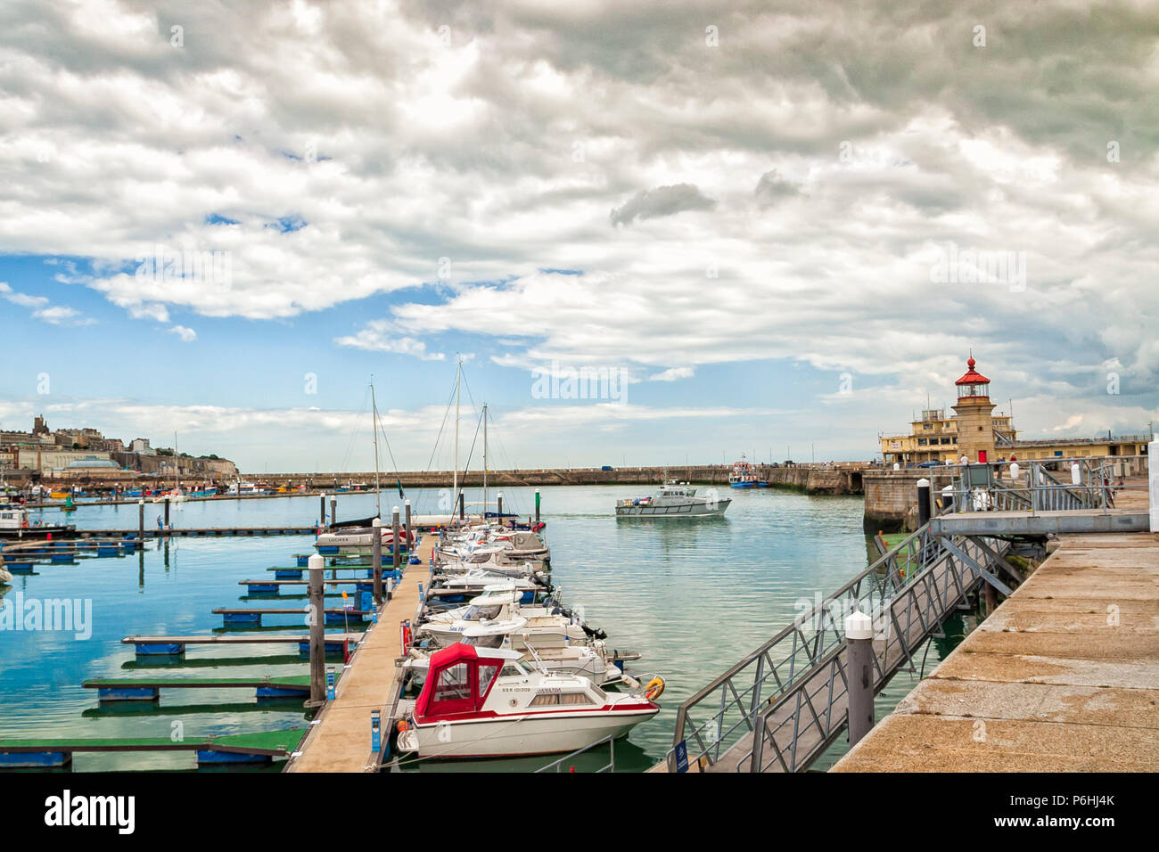 Boats in harbour at Ramsgate, Kent, England Stock Photo Alamy