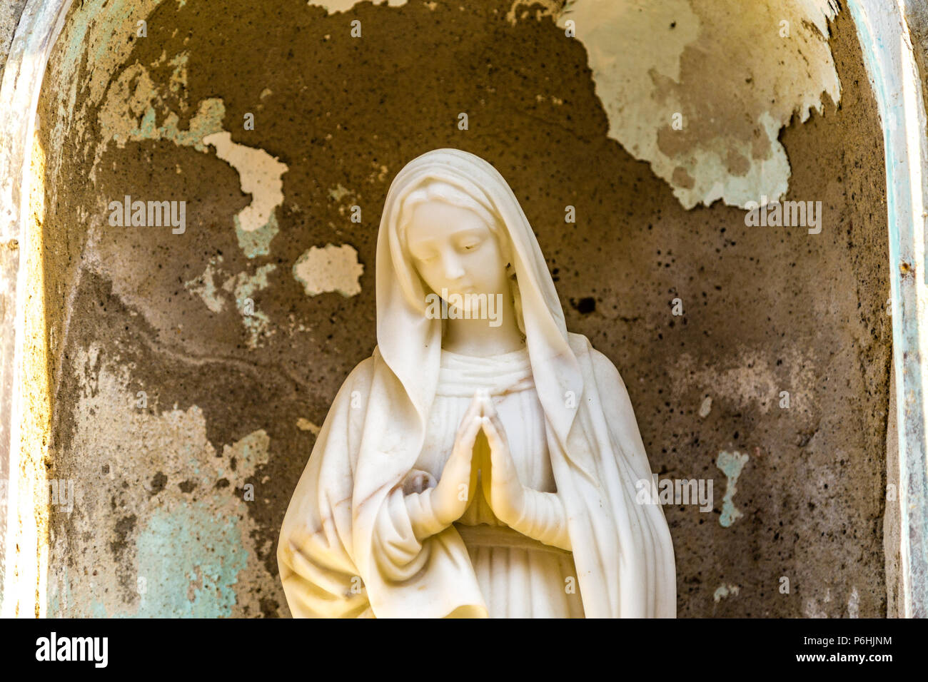marble statue of the Blessed Virgin Mary Stock Photo Alamy