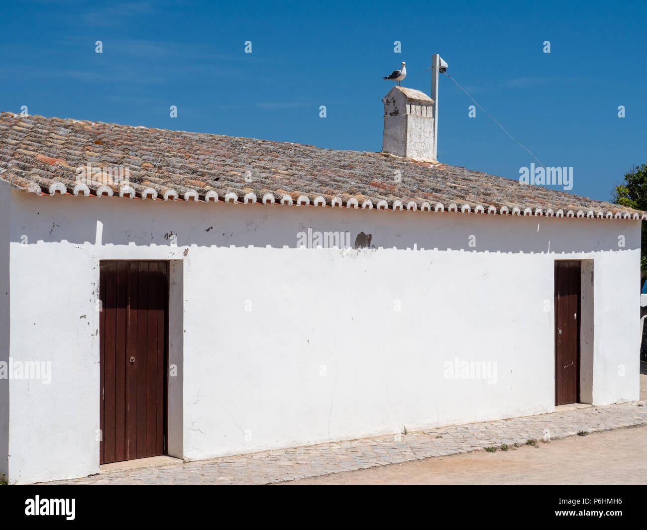 Chapel 'Igreja de Nossa Senhora da Rocha', Algarve, Portugal Stock Photo