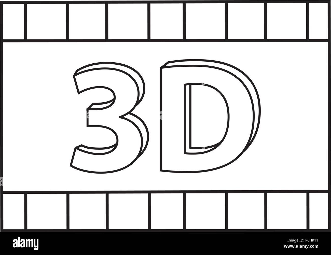 abstracct cinema symbol Stock Vector