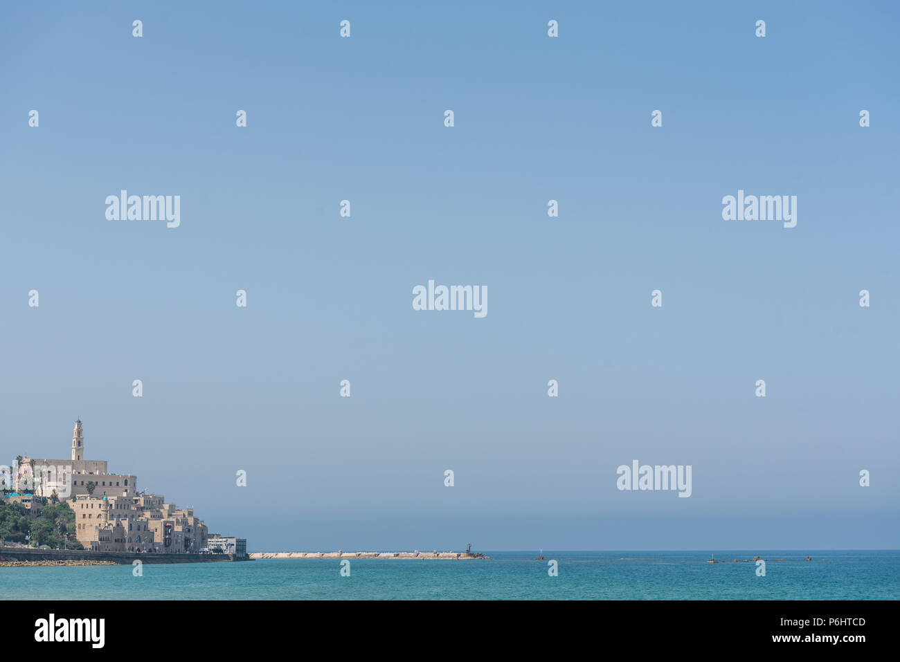 Israel tel aviv 18 april 2018 cityscape of jaffa as seen from tel