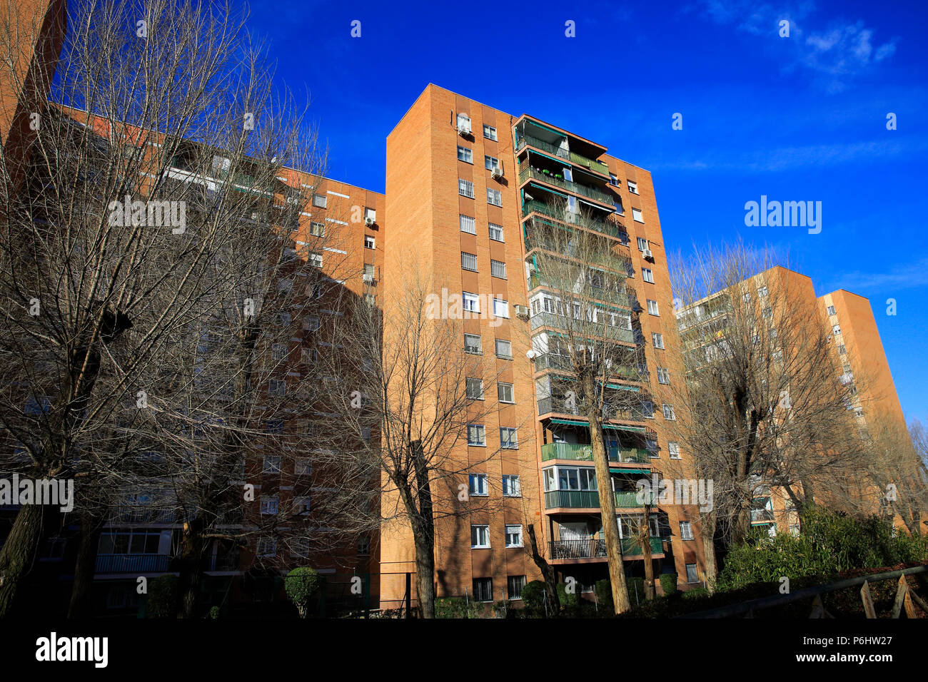 Modern apartment building at Alcala De Henares. Spain, Europe Stock