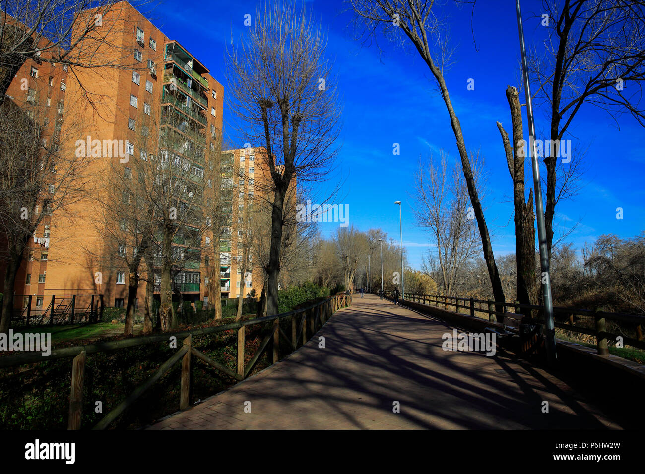 Modern apartment building at Alcala De Henares. Spain, Europe Stock