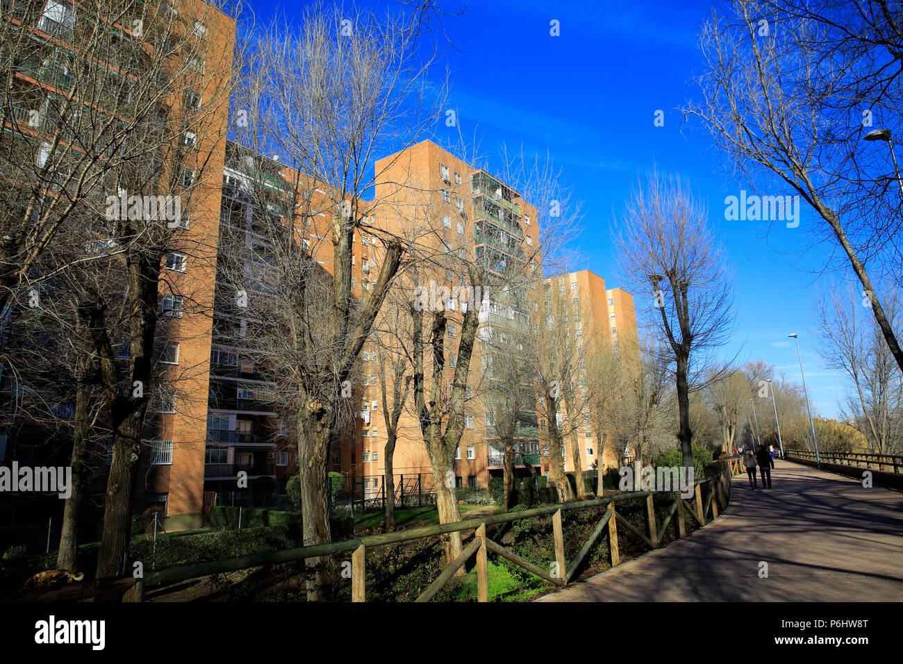 Modern apartment building at Alcala De Henares. Spain, Europe Stock