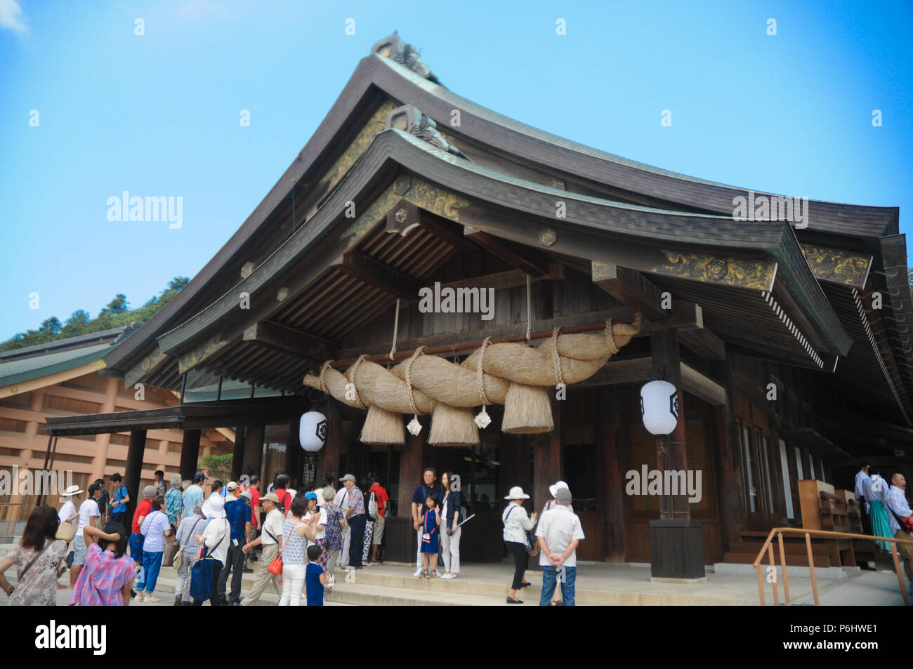 Izumo Taisha Shrine in Shimane, Japan. To pray, Japanese people usually