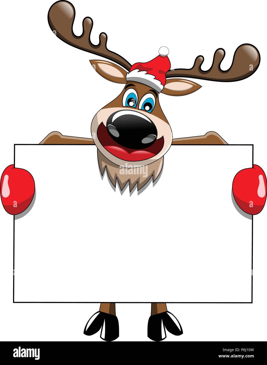 Reindeer cartoon holding blank white billboard sign isolated Stock Vector Image & Art - Alamy Reindeer cartoon holding blank white billboard sign isolated Stock Vector Image & Art - Alamy