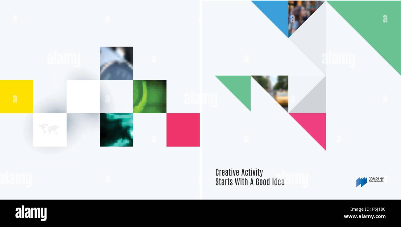 Set Of Modern Design Abstract Templates Creative Business