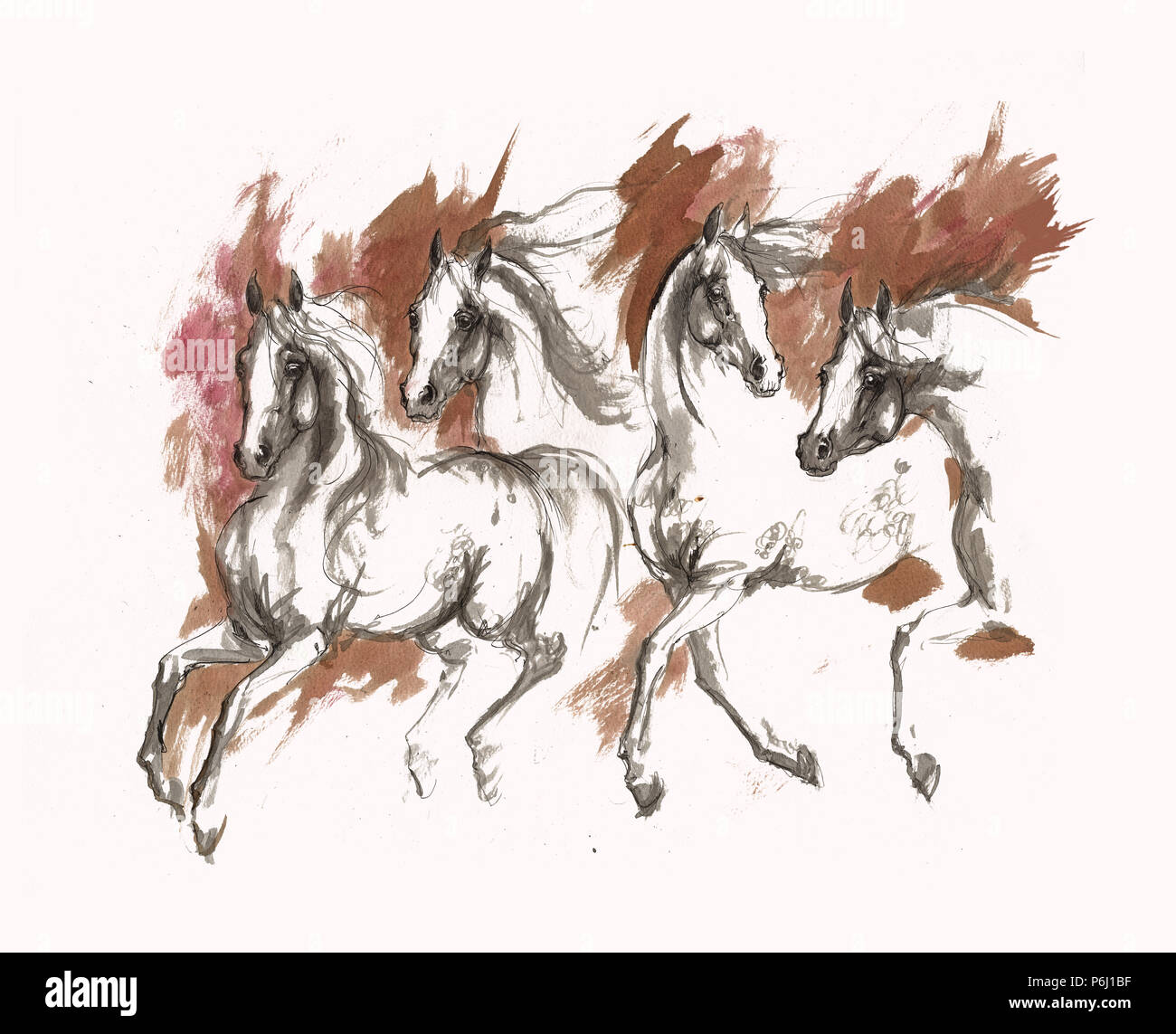 Chinese horse painting hi-res stock photography and images - Alamy