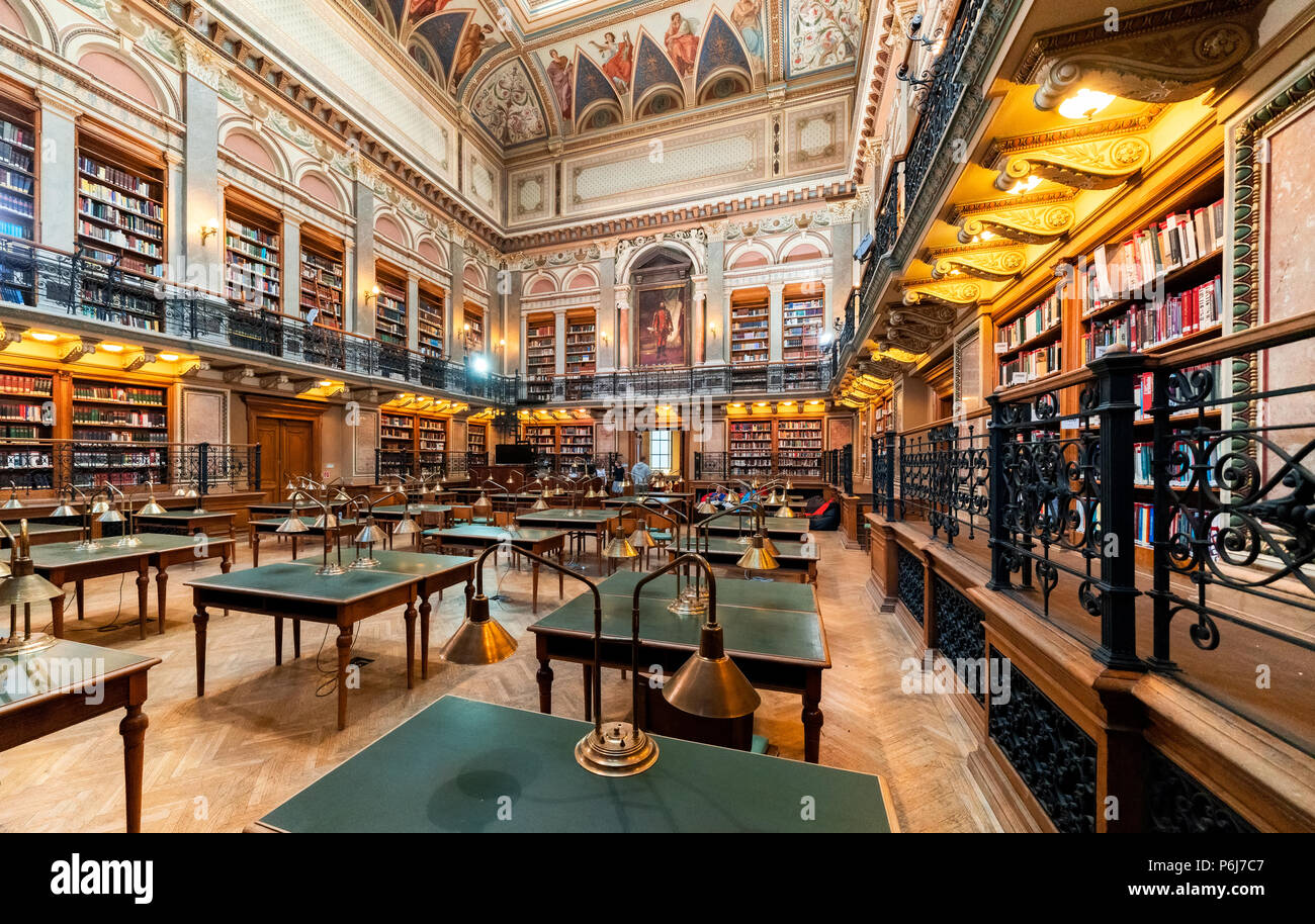 Interior of ELTE Central University Library. Eotvos Lorand University