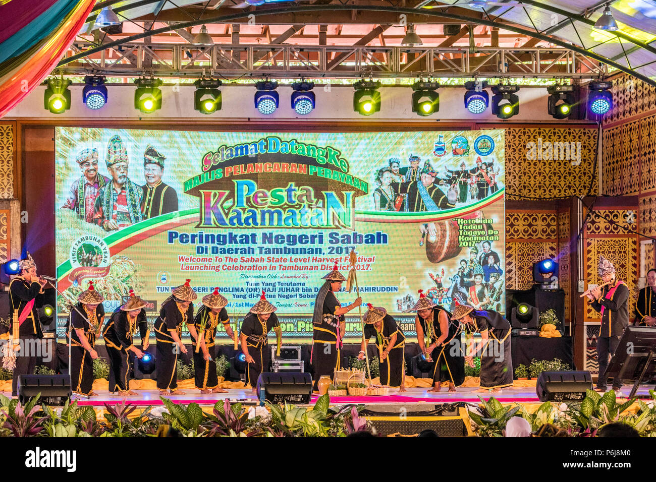 Indoor events on first day of Harvest Festival in Tambunan Sabah