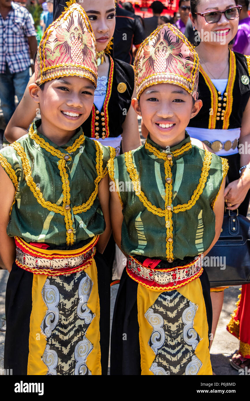 People in local costume on the first day of the Harvest Festival 2017